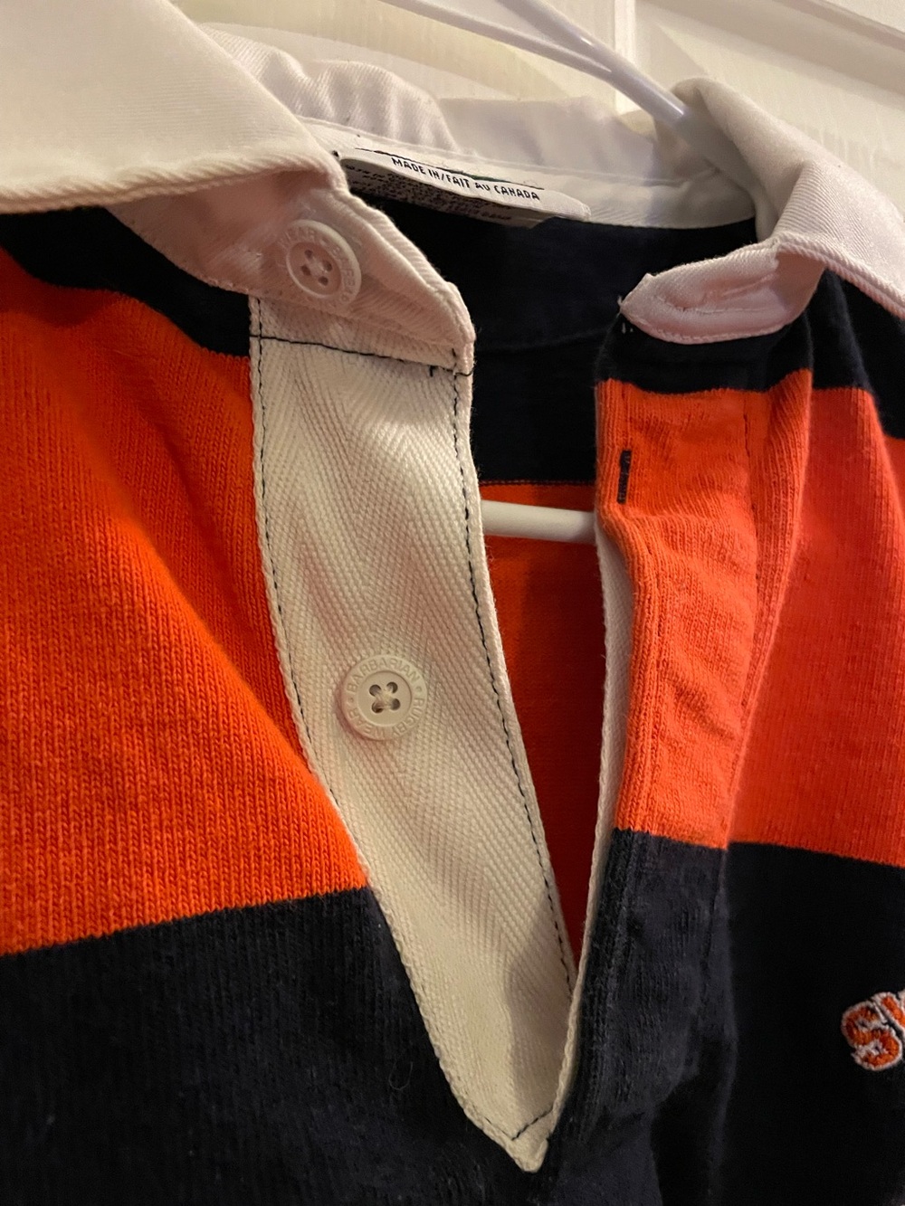 Syracuse Orange & Navy Striped Rugby Shirt - Mens - Picture 5 of 10